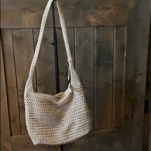 The Sak tan crochet bag